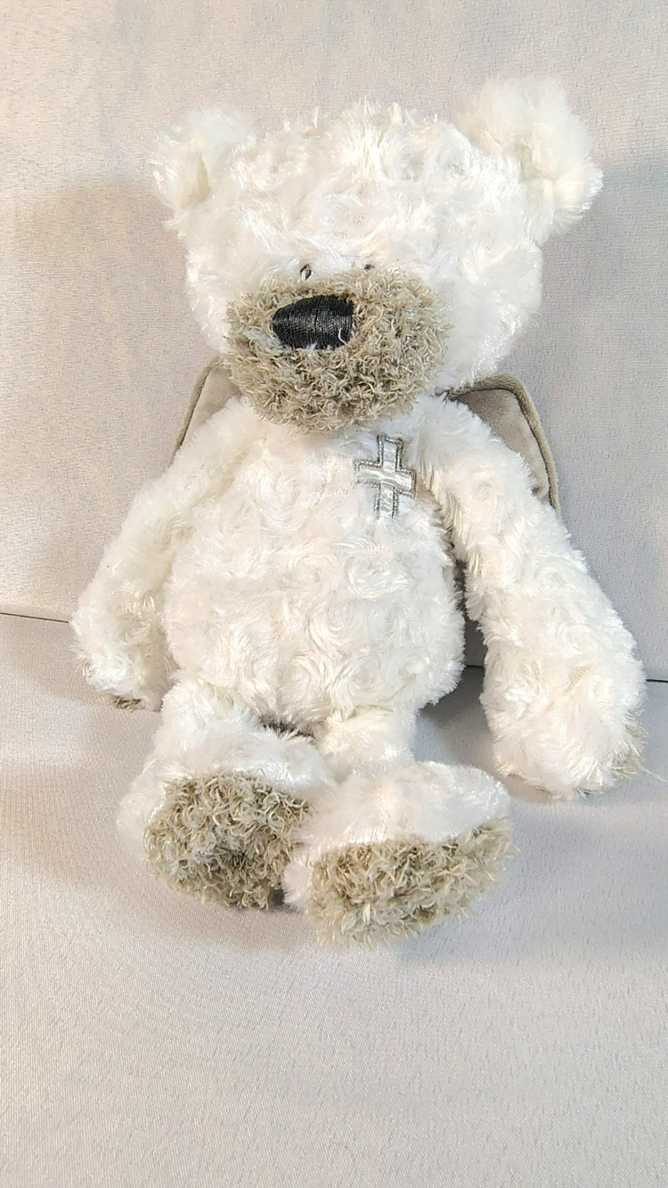 Demdaco Guardian Angel Plush Bear Cross on chest